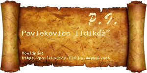 Pavlekovics Ildikó névjegykártya